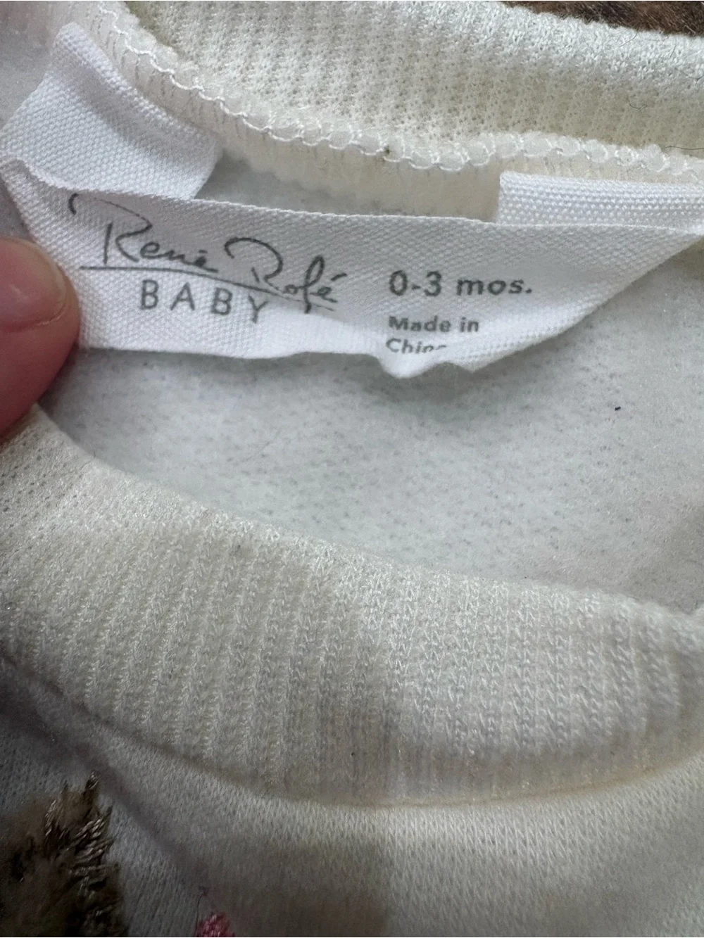 Rene Rofe Baby Cream Deer Sweatshirt with Pink Star Pajama Pants